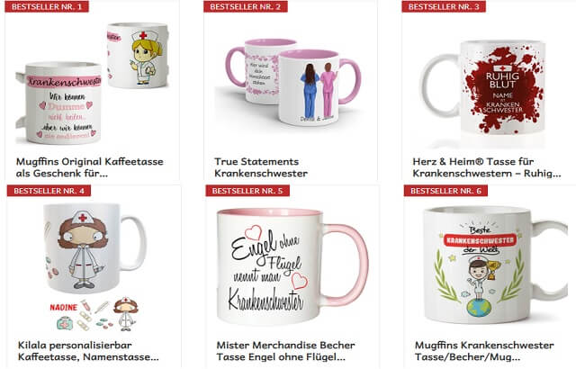 Tasse Krankenschwester Altenpflege