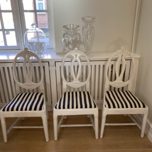 3 Swedish Gustavian chairs