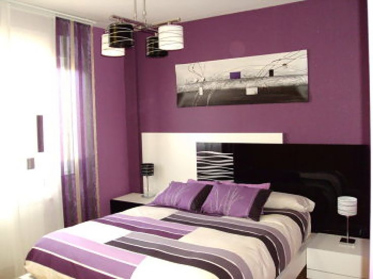 dormitorio color morado