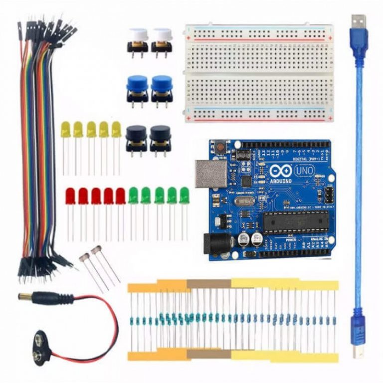 Kit Arduino Iniciante Uno R3 Dip Cabo 80 Peças Loja Arduino Belém 4065