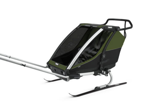 thule chariot cab cypress green skiing kit