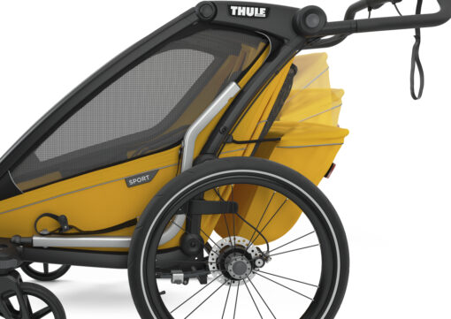 thule chariot sport 2 black spectra yellow cargo bag