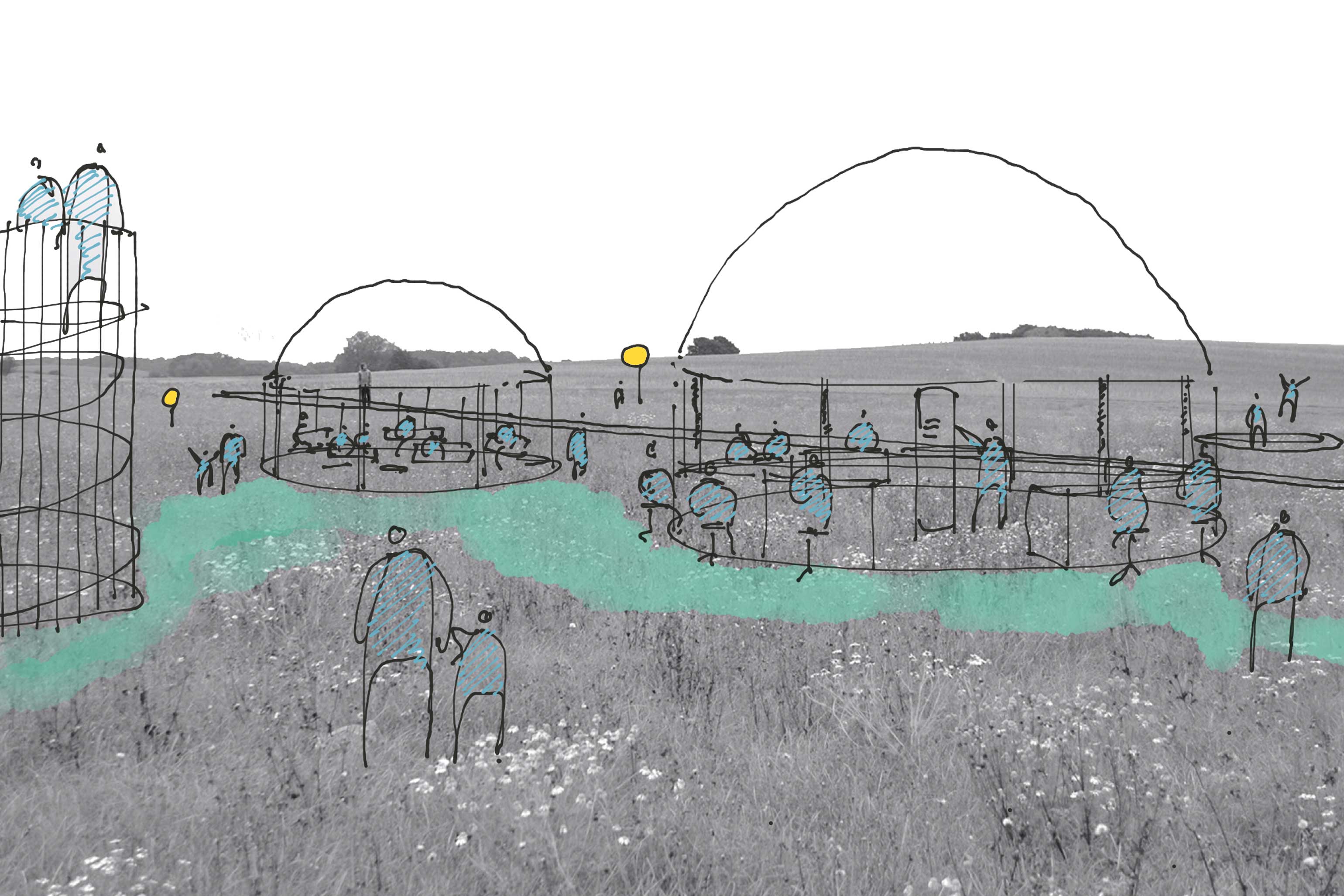 education, uddannelse, citizen involvement, borger inddragelse, outdoor teaching, udendørs læringsrum, concept design, koncept design, landdistrikt, rural district
