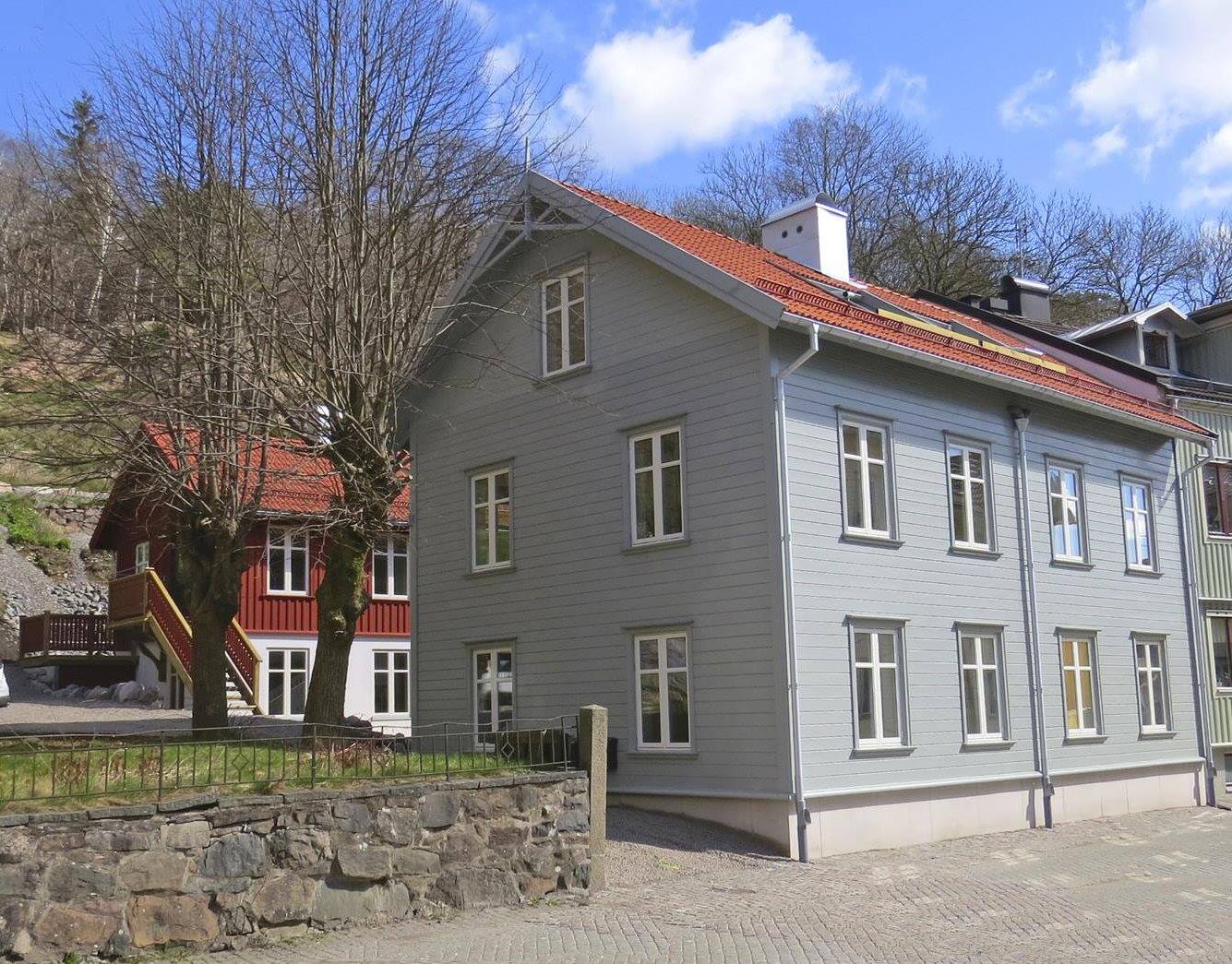 Det nybyggda trähuset i Kungälv.