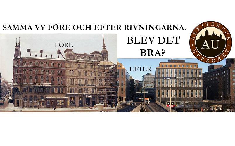 Gå med i Facebookgruppen "FÖRE OCH EFTER - Låt oss aldrig glömma rivningshyterin".