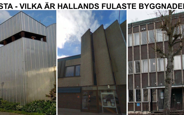 Lista - Hallands fulaste byggnader, dvs vackrast i Halmstad, Varberg, Falkenberg, Kungsbacka och Laholm.