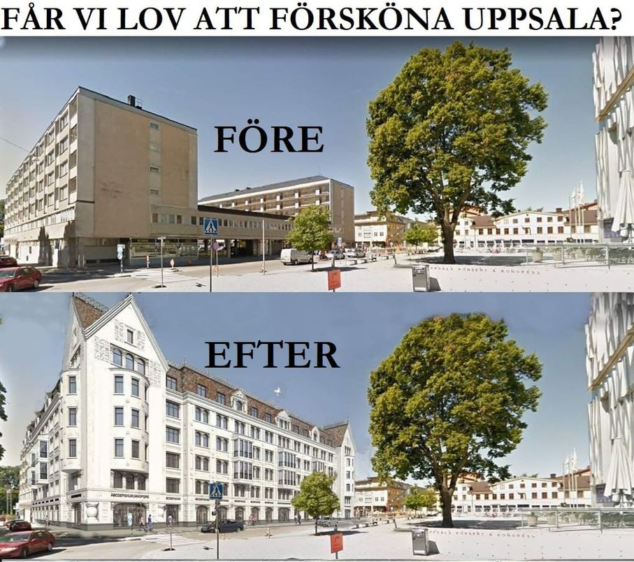 Förslag till Uppsala. En låda är ju lätt att bygga om. Får vi lov att försköna Uppsala?