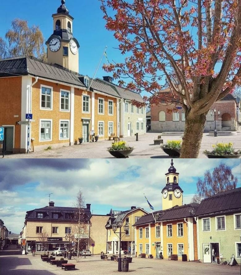 Är Rådhustorget i Östhammar Sveriges vackraste torg? Fotograf: David Nyman @dejvid