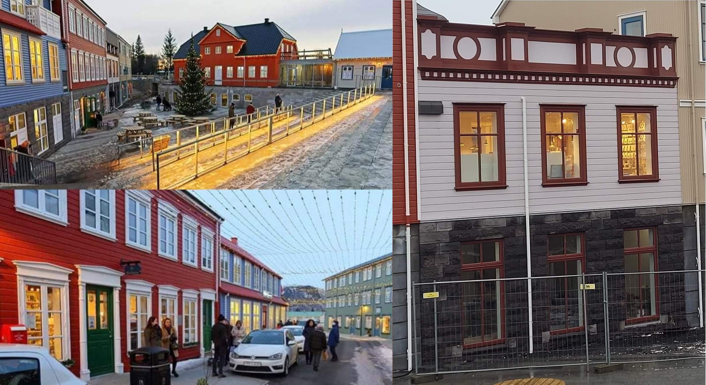 All the houses of the new centrum in Selfoss are reconstructions of historical houses that once stood all over Iceland, but have been destroyed,