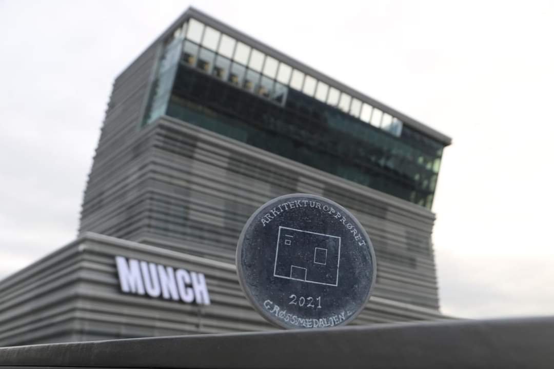 The price in front that the Munch museum won for its ugliness.