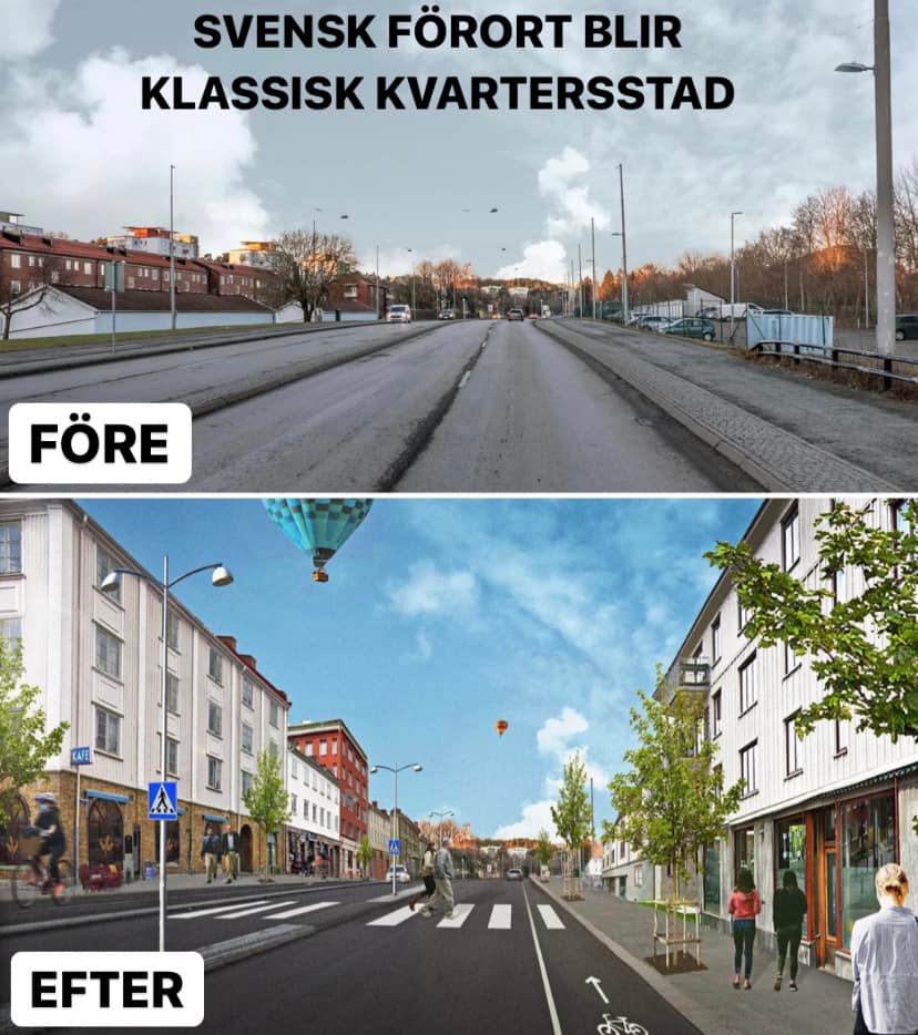 Göteborgs förorter ska byggas samman till stad. En bred majoritet av partierna har ställt sig bakom en motion från Socialdemokraterna om att bygga ihop Gamlestan, Kortedala och Bergsjön med kvartersstad i klassisk arkitektur. 