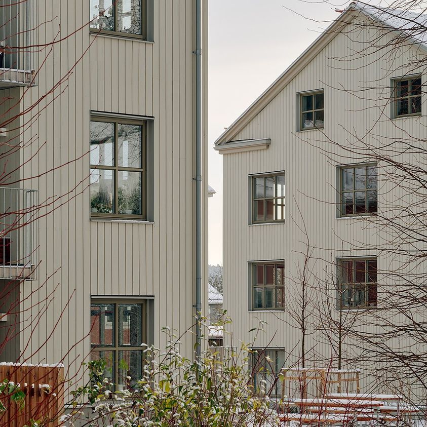 Är Fjällbo parks nya bostadshus i Göteborg Sveriges vackraste nyproduktion 2023? Foto: Bert Leandersson