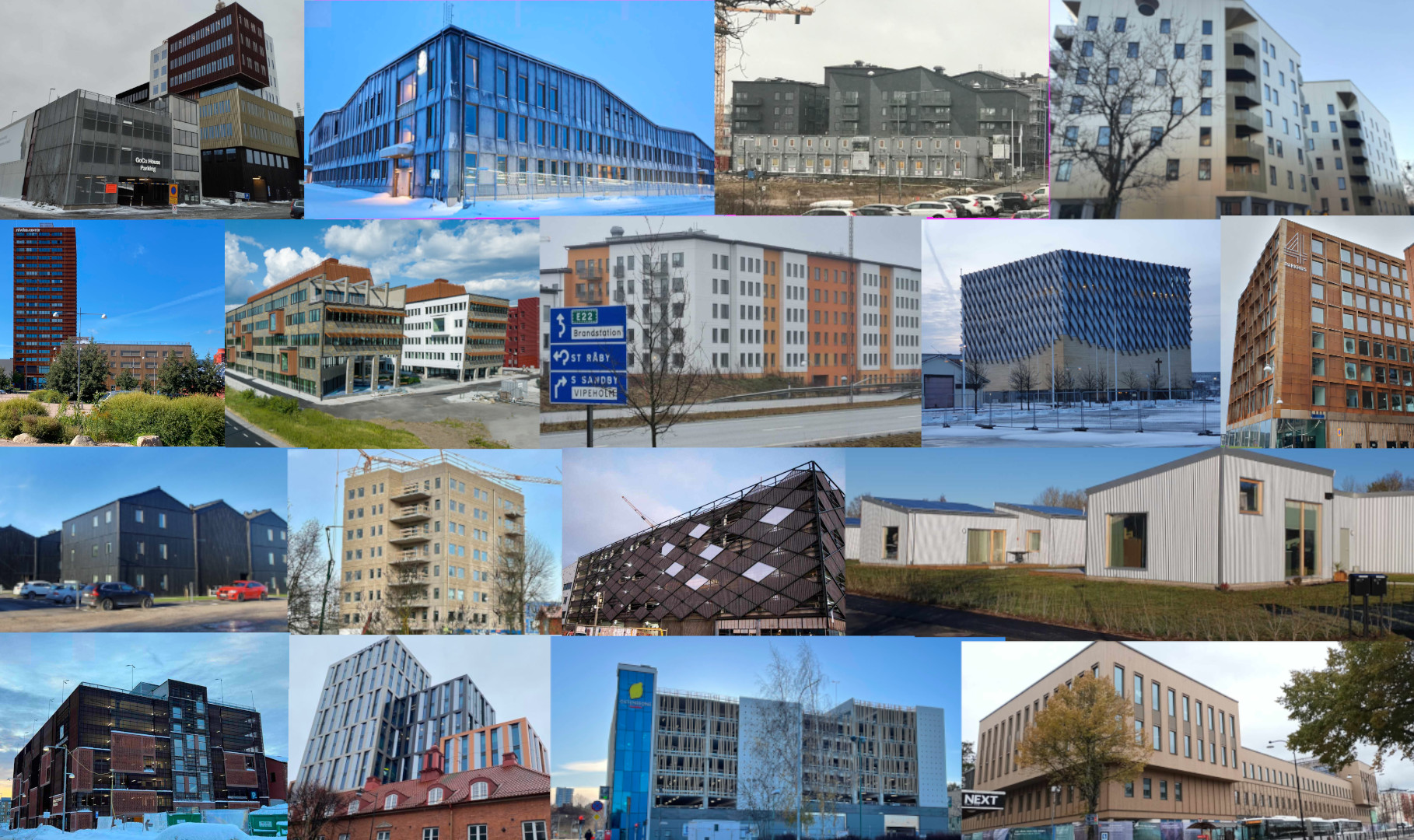 Här är Sveriges fulaste nybyggen år 2024. Större bilder finns i originalinlägget.