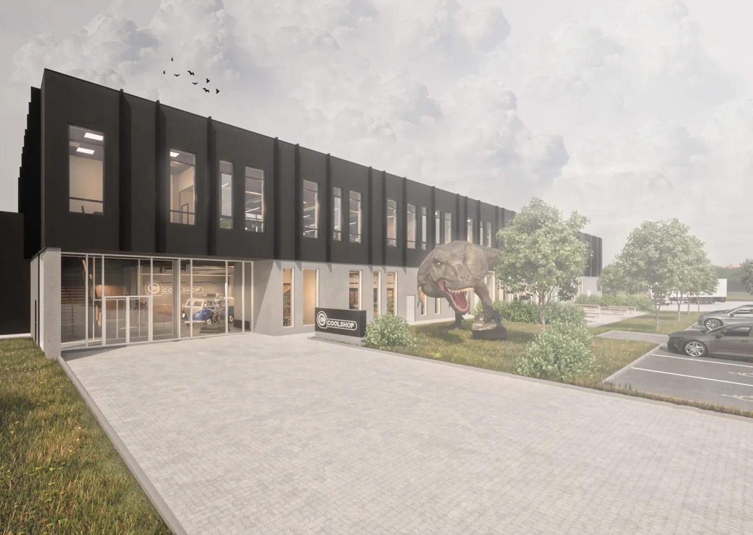 Coolshops nye lager- og administrationsbygning i Nørresundby tegnet af Arkition