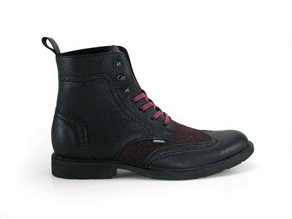 Botas en cuero negro para hombre marca armori