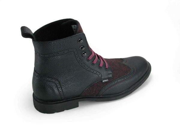 Botas en cuero negro para hombre marca armori