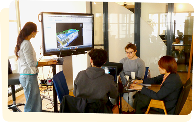 Photo de la formation Arsenio : présentation d'une maquette numérique BIM à un groupe