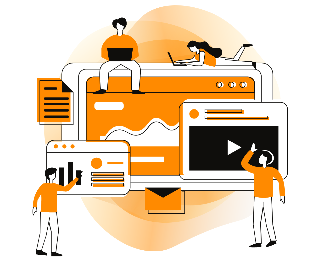 Illustration des nouvelles formes d'apprentissage et de formationsen ligne