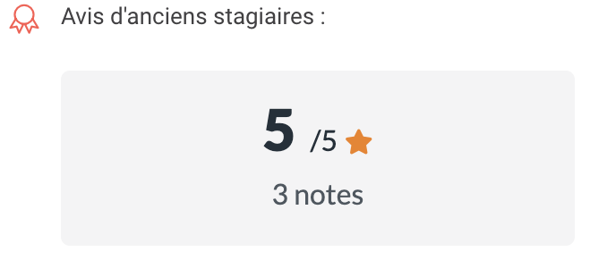 Indicateurs de résultat : notes récoltées par Arsenio sur Pôle Emploi