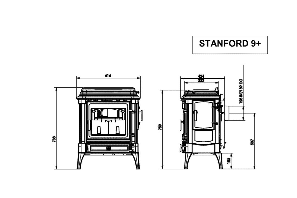 Nestor Martin Stanford 9+ (kookplaat) houtkachel-line_image