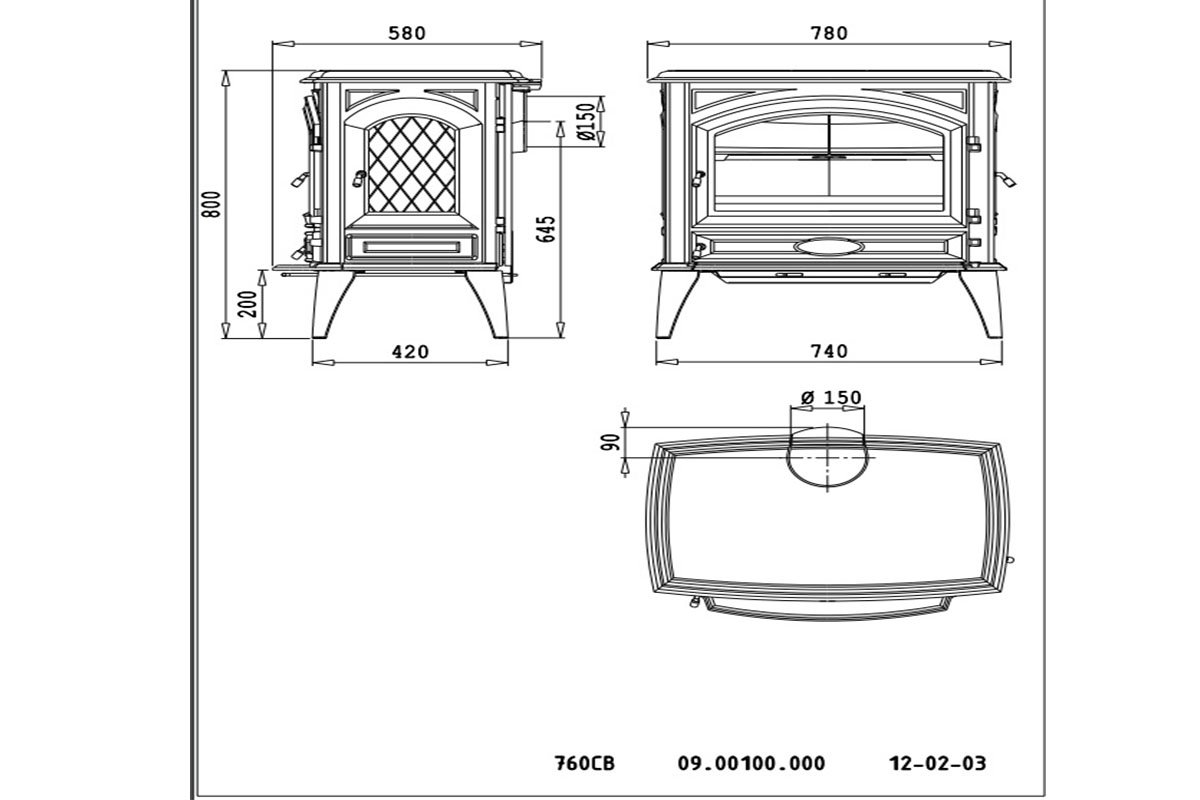 Dovre 760WD Houtkachel-line_image