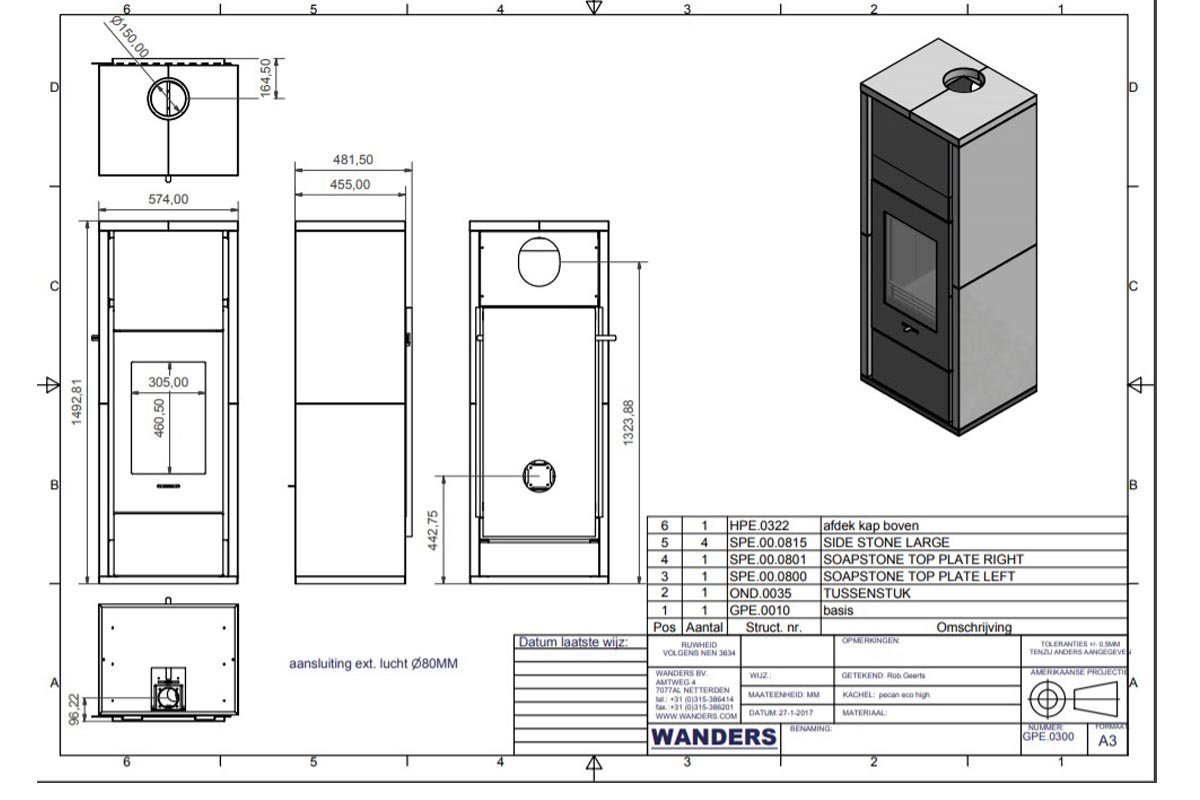 Wanders Pecan Eco Large speksteenkachel-line_image