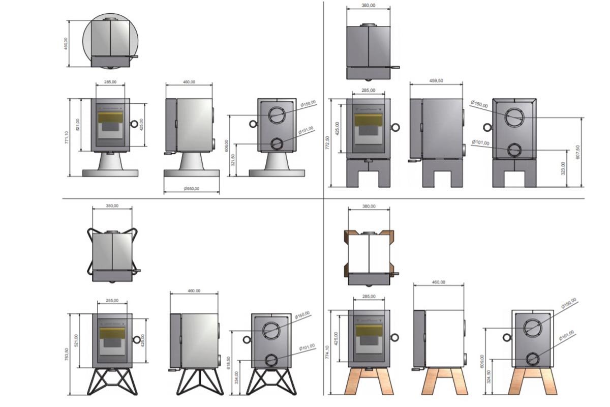 Wanders Oak Steel houtkachel-line_image