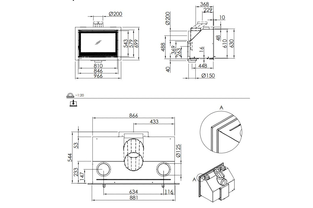 Spartherm Swing Inzet 81×54 (vaste greep)-line_image