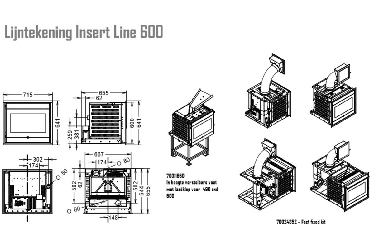 Thermorossi Insert Line 600 EVO pelletkachel-line_image