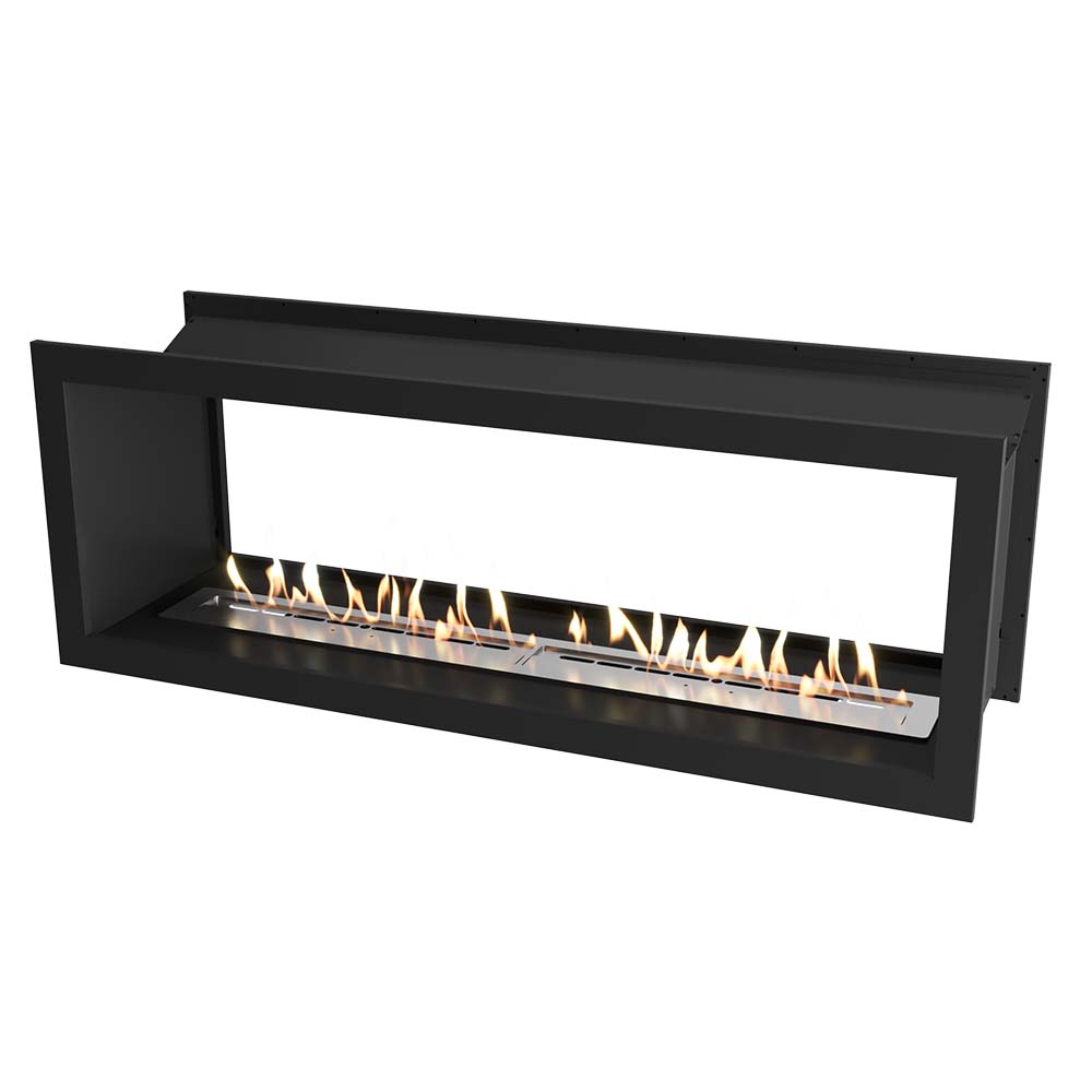 Icon Fires Double Sided Slimline Firebox 1650 met Slimline 1400 Brander-thumbnail