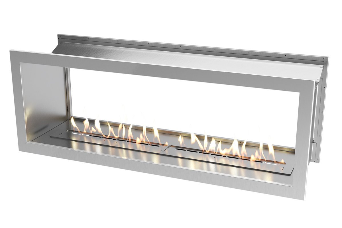 Icon Fires Double Sided Slimline Firebox 1650 met Slimline 1400 Brander-image