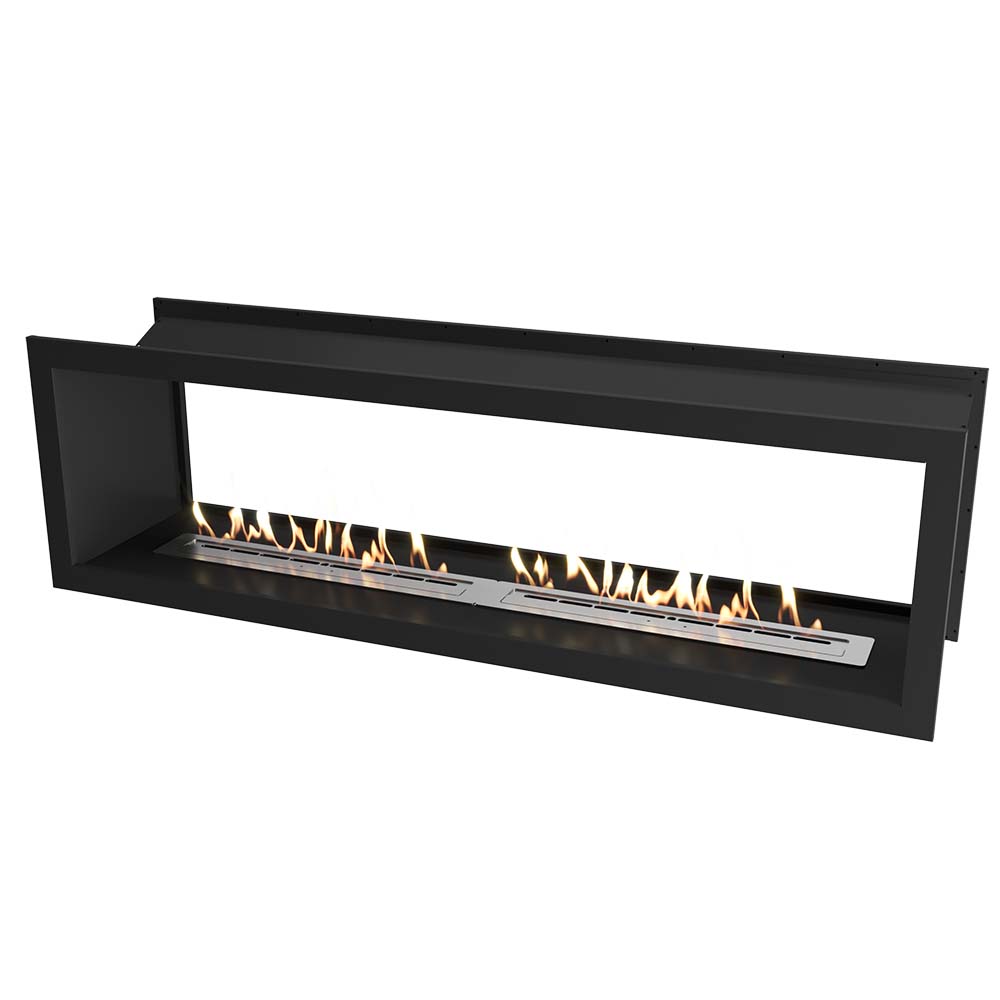 Icon Fires Double Sided Slimline Firebox 2000 met 2x Slimline 800 Brander-thumbnail