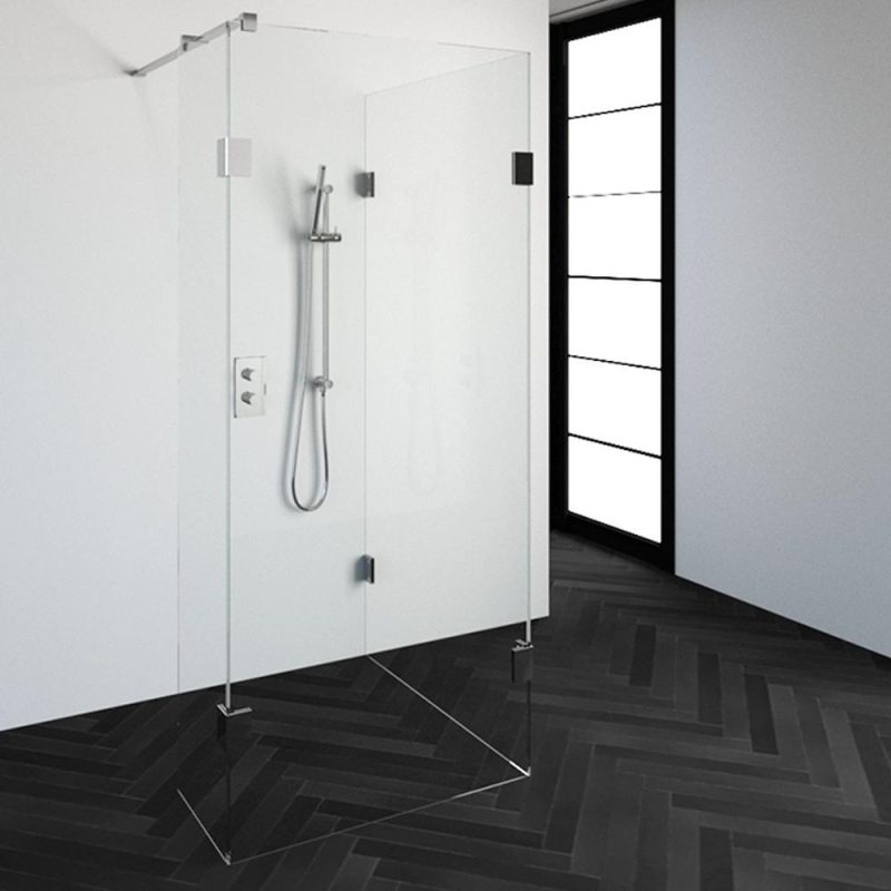 Just Creating - Complete Profielloze Inloopdouche Reversed 100x90/40 Chroom