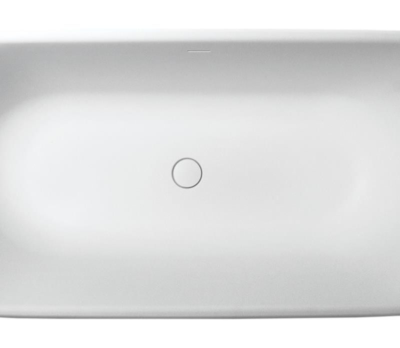 Humberto Solid Surface bad  170x72x63 Bicolor Wit/Zijdegrijs - Afbeelding 1