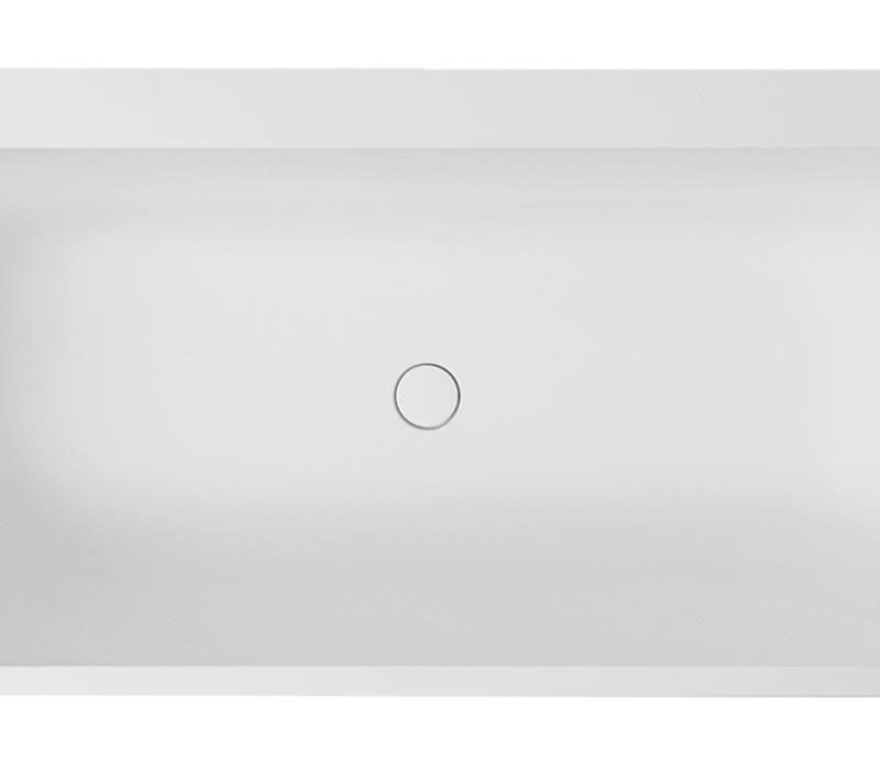 Guido Solid Surface bad  160x71x62 Bicolor Wit/Zwart - Afbeelding 1