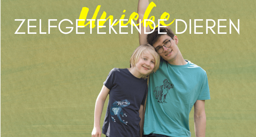 unieke zelfgetekende dieren banner