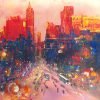 Art Collect - Genevieve Duc - Un quartier de New York ? Vue de nuit