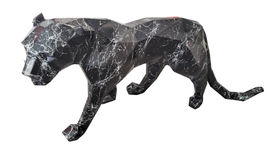 Black Panther by Damien Rossi, métal. 80x15x45 cm