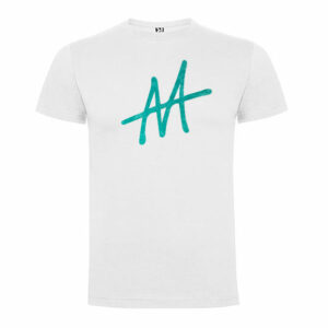 T-shirt 'AA' metallic-tryk, hvid