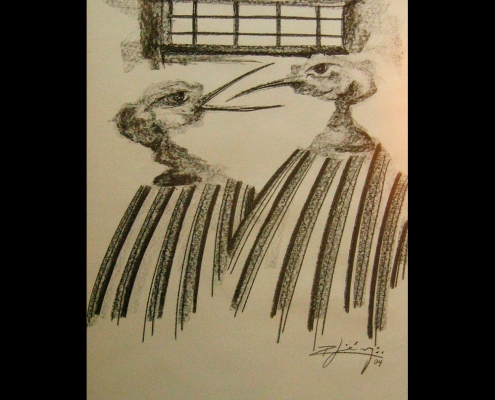 Dibujo Carboncillo 16 Liberfreeden Obra del Artista Roberto Jiménez
