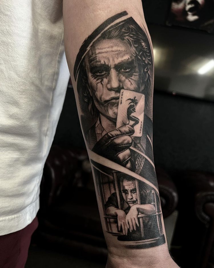 Portrait tattoo style