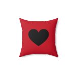 Red Pillow black heart