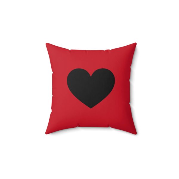 Red Pillow black heart