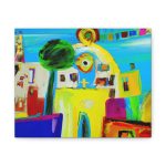 Abstract Town Canvas