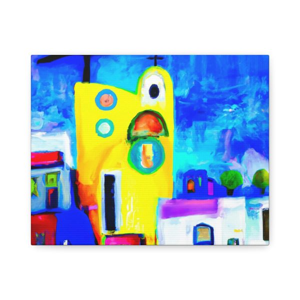 Abstract Town Polyester Canvas