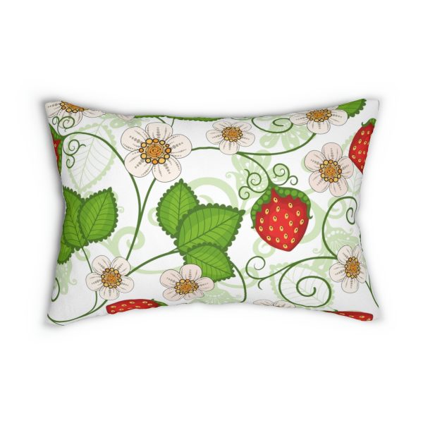 Polyester Lumbar Pillow strawberry