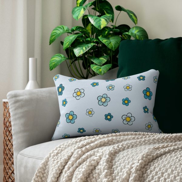 Spun Polyester Lumbar Pillow flowers - Image 5