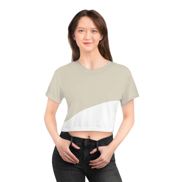 Crop T-shirt cream color