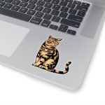 Stickers Black and brown cat