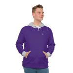 Hoodie purple & gray